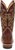 Back view of Justin Boot Mens Pascoe Cognac Full Quill